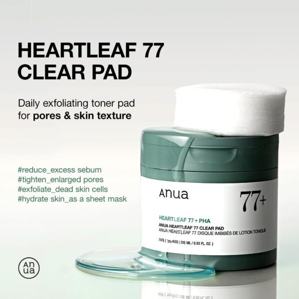 ANUA Heartleaf 77 Toner Pad Korean Skin Care - Image 2