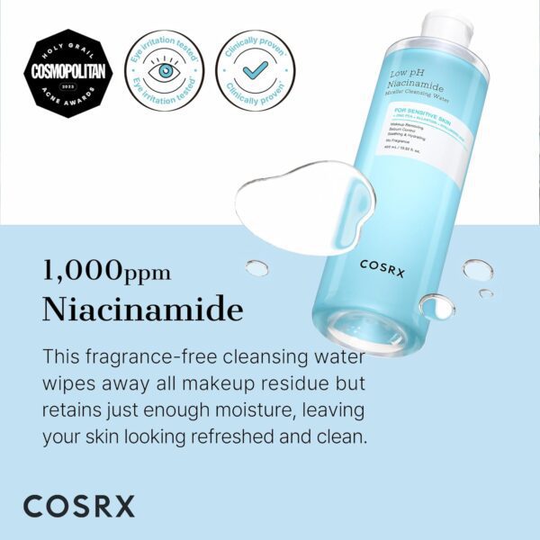 Low pH Niacinamide Micellar Cleansing Water 13.52fl.oz/400ml - Image 3
