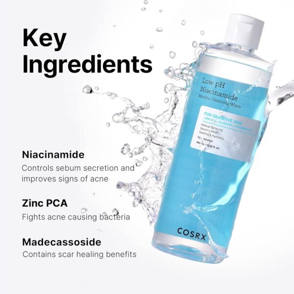 Low pH Niacinamide Micellar Cleansing Water 13.52fl.oz/400ml - Image 2