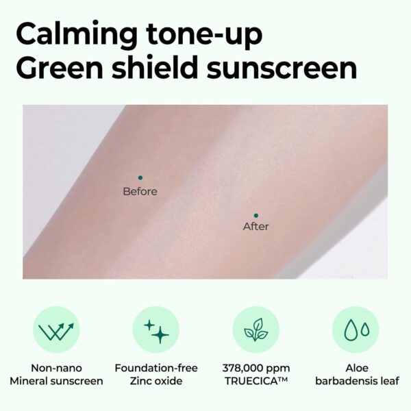 SOME BY MI Truecica Mineral Calming Tone-Up Suncream / SPF50+, PA++++ / 1.69Oz, 50ml - Image 3