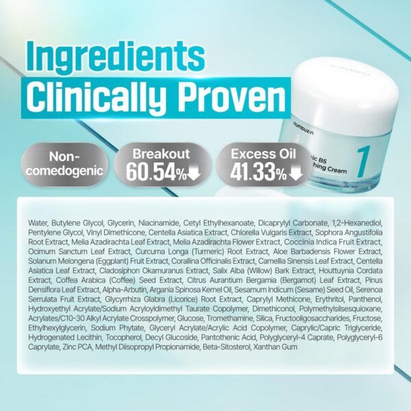 numbuzin No.1 Cream | Pantothenic B5 Active Soothing Cream | 80 ml - Image 6